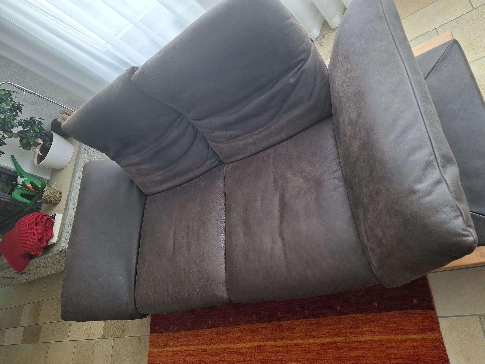 Sofas: Sofa Leder dunkelgrau gebraucht – Gebraucht aus Buus von Nambo