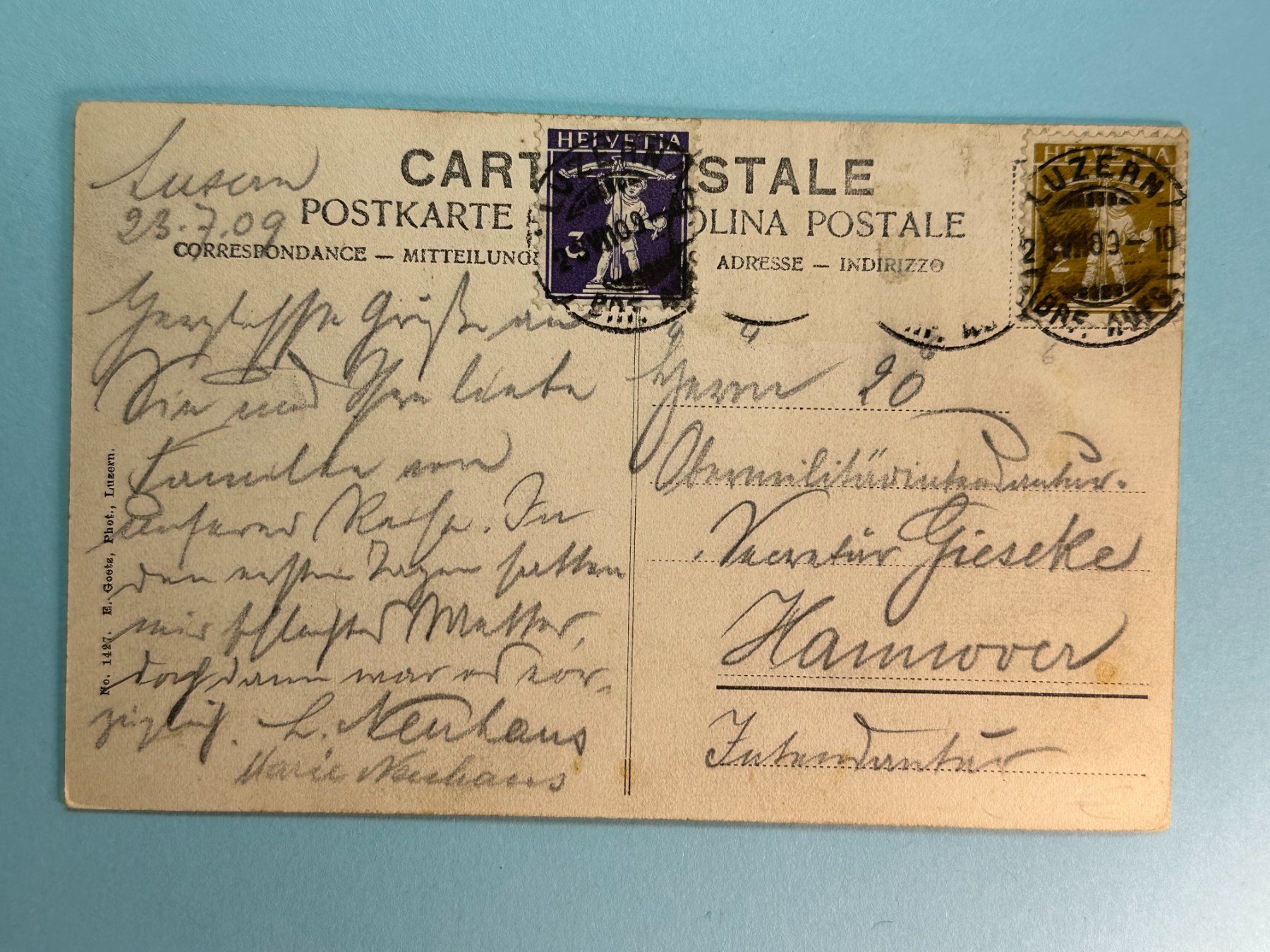 Cartoline postali: Luzern und der Rigi - 1909 – Usato da Steg VS venduto da _vinci_ 1