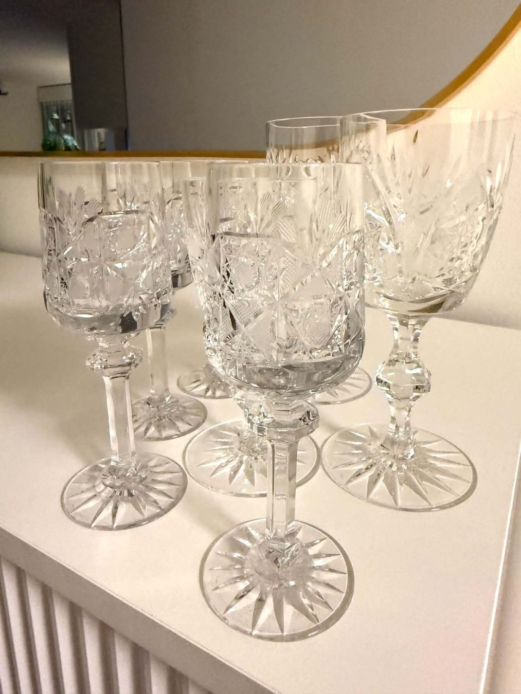 Bicchieri: 7 Gläser BOHEMIAN Crystal – Usato da Bern venduto da MIR-IAM 2