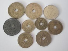 Münzen Belgien alt ab 1904