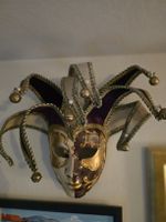 Grosse venezianische Harlekin-Wandmaske – Top Zustand
