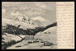 AK Clavadel, Gesamtansicht im Winter aus der Vogelschau