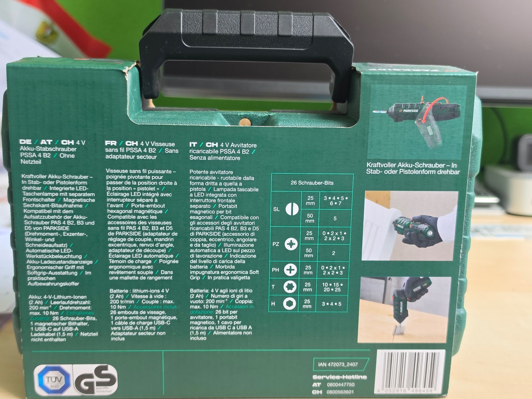 Parkside Alle Maschinen: Parkside  Akku  Stabschrauber *** – Neu und originalverpackt aus Zürich von Fifa 1