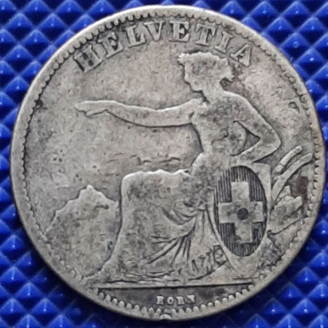Alle Münzen: 2 Francs Suisse 1860 – Gebraucht aus Carouge GE von cecob0909 1