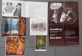 Künstlerkarten, Poster, Ausstellungsbüchli René Bürki