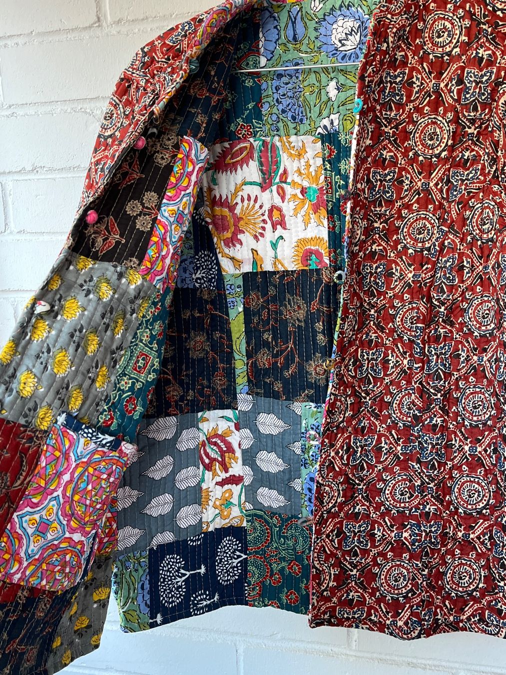 Giacche: Reversible Patchwork Jacket – Handmade in Jaipur India – Usato da Chiasso venduto da Pat_chuli 3