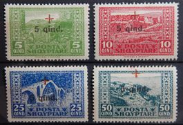 Albanien Kat. 96-99 * 1924 Kat. 50 Euro
