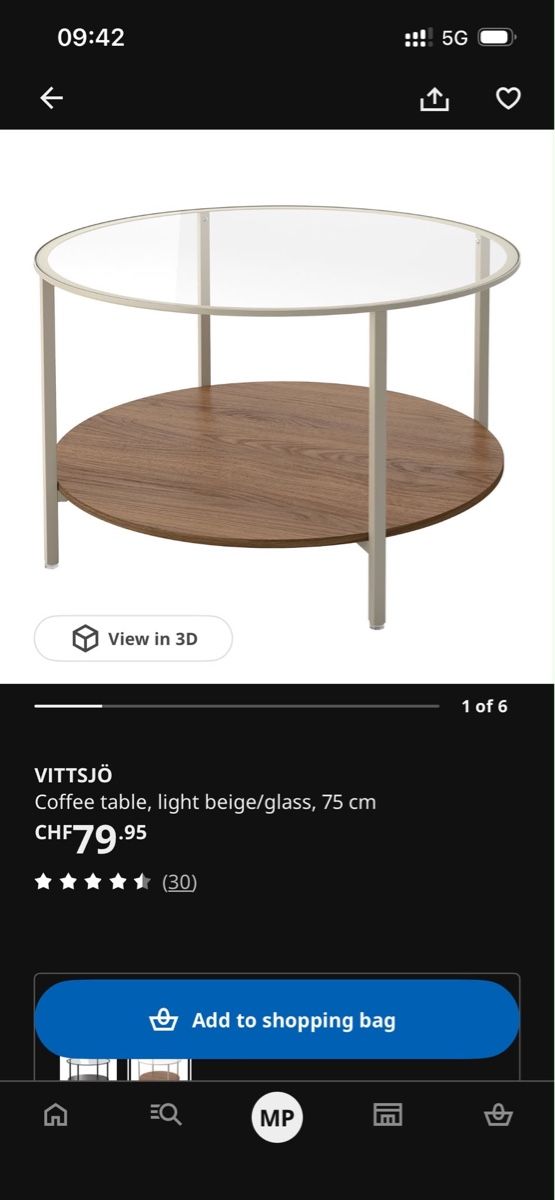 Tische: IKEA VITTSJÖ Tisch – Gebraucht aus Ittigen von KaufKiste. 4