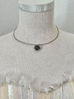 Collana argento con rosa