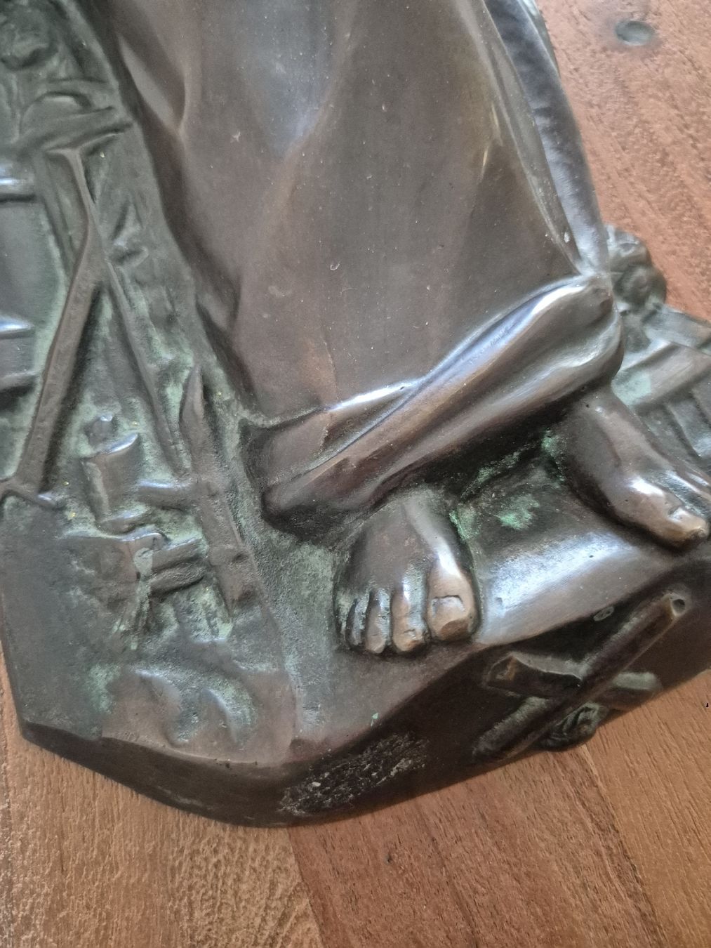 Sculture & Statue: Wunderschöne Bronze Figur/Relief HEILIGE BARBARA 7KG – Usato da Zürich venduto da Dalema13 4