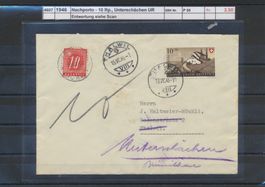 1946 Nachporto - 10 Rp., "Unterschächen UR"