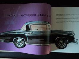 Prospekt Mercedes-Benz 220S/SE 1959 Coupe und Cabriolet W128
