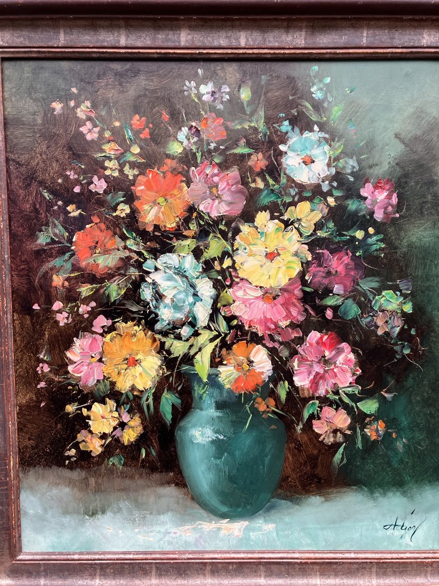 Dipinti: Sehr  schönes Blumen Gemälde 80x70cm – Usato da Zürich venduto da otomado 4