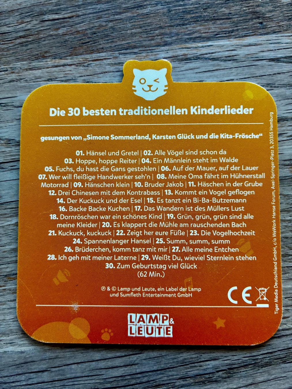 Livres audio: Tiger Card - Kinderlieder – D'occasion à Rhäzüns par Wolfsmond7 1