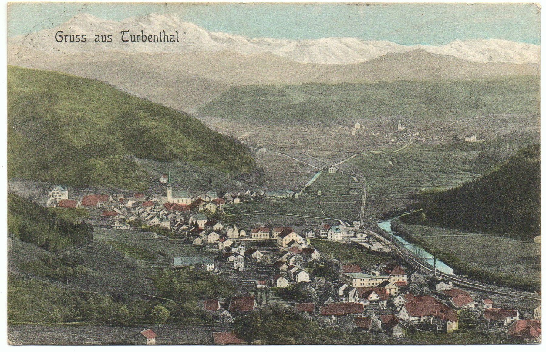 Cartoline postali: Gruss aus TURBENTHAL - Stabstempel – Usato da Jona venduto da philajona