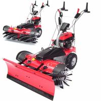 55743/44 - E-Start Benzin Kehrmaschine 1000mm + Schneeschild
