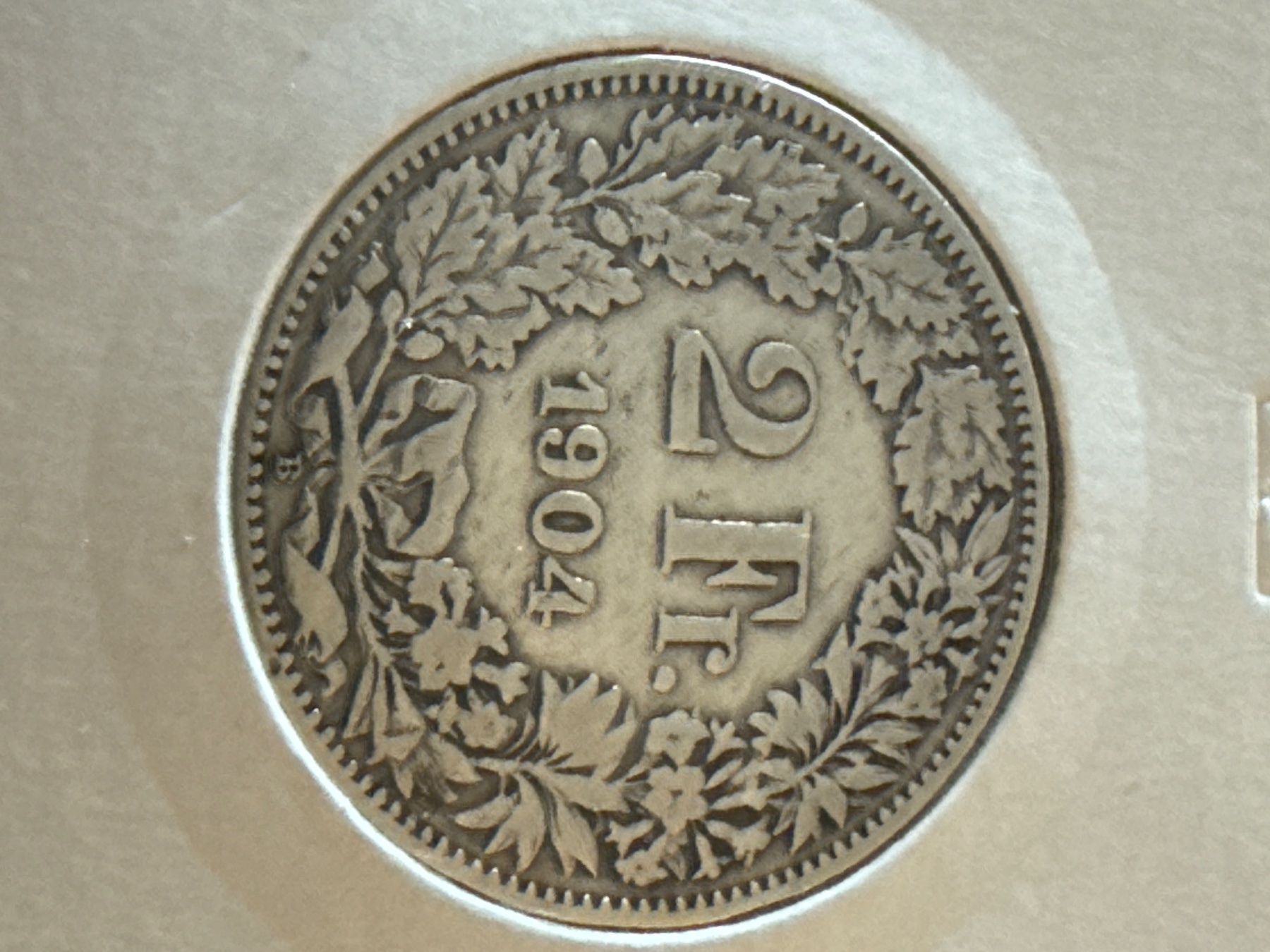 Tutti le monete: Swiss 2 francs 1904 Silver Coin – Usato da Pully venduto da ta571 1