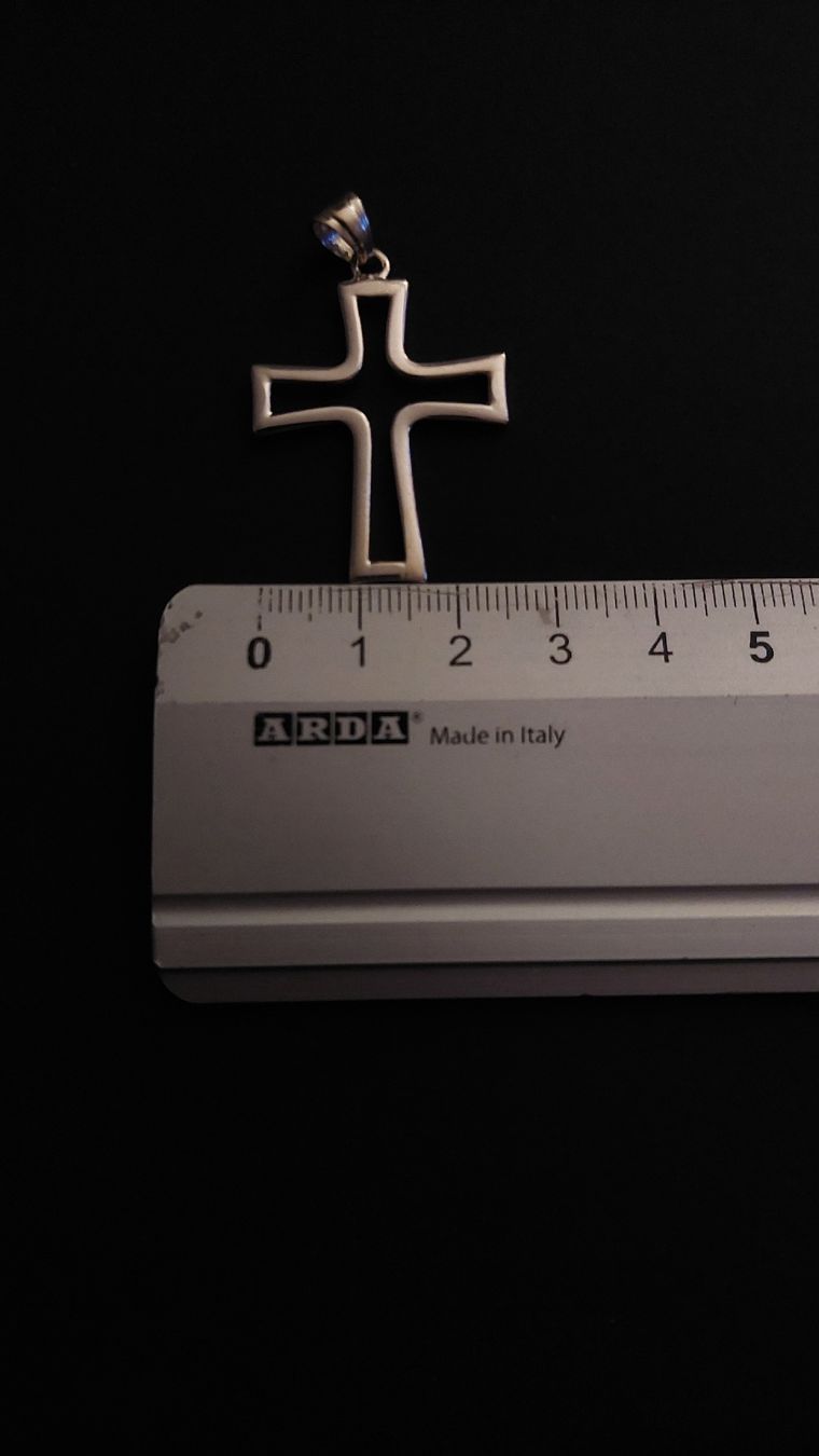 Ciondoli: Kreuz Anhänger, 925 Silber, Neu – Nuovo e nell'imballaggio originale da Zürich venduto da Rose-Black 4