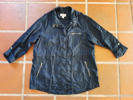 H&M; dunkelblauer Parka / Übergangsjacke Gr. 48