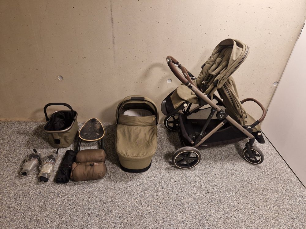 Poussette double Cybex Gazelle S – Pack complet en excellent (D