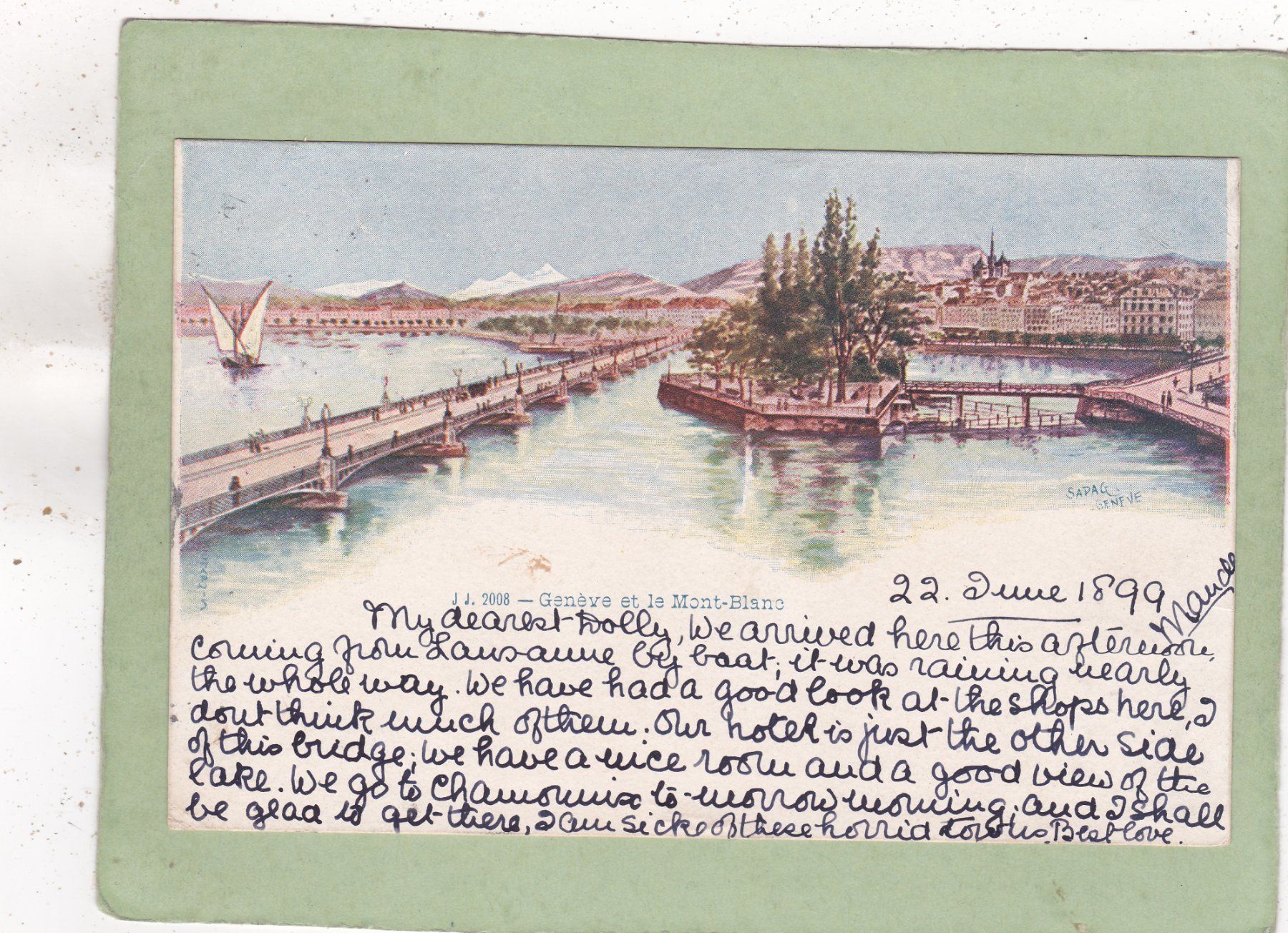 Cartoline postali: Genève 1899 – Usato da Herisau venduto da Lisegrat2008