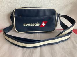 Swissair-Umhängetasche original blau klein