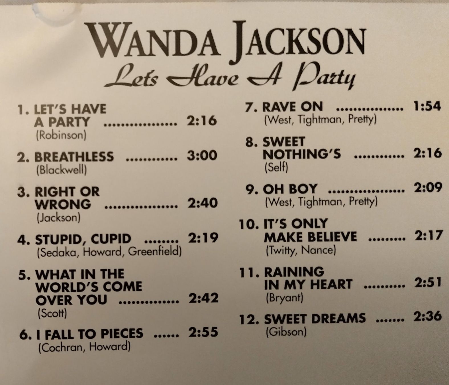 CDs: Wanda Jackson / Let's Have A Party CD 1996 ab Fr. 4.- – Gebraucht aus Bellach von JingleJerry 1