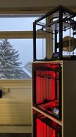 15 mal 3D-Drucker Tronxy X5SA komplett in 5 Racks verbaut