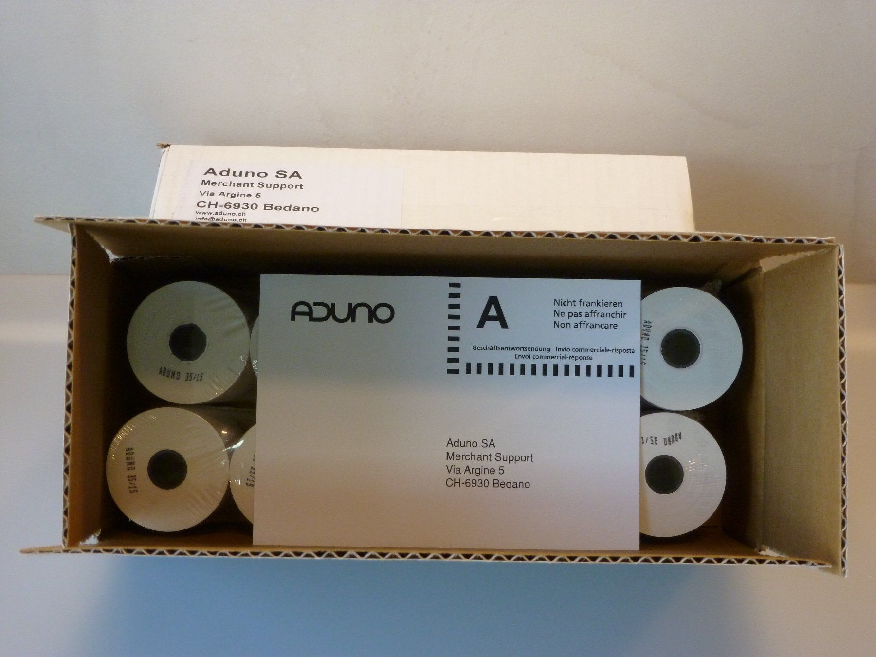 Carta: 20 Thermopapier Rollen Aduno SA – Nuovo e nell'imballaggio originale da Gwatt (Thun) venduto da Nocturnal_99 8