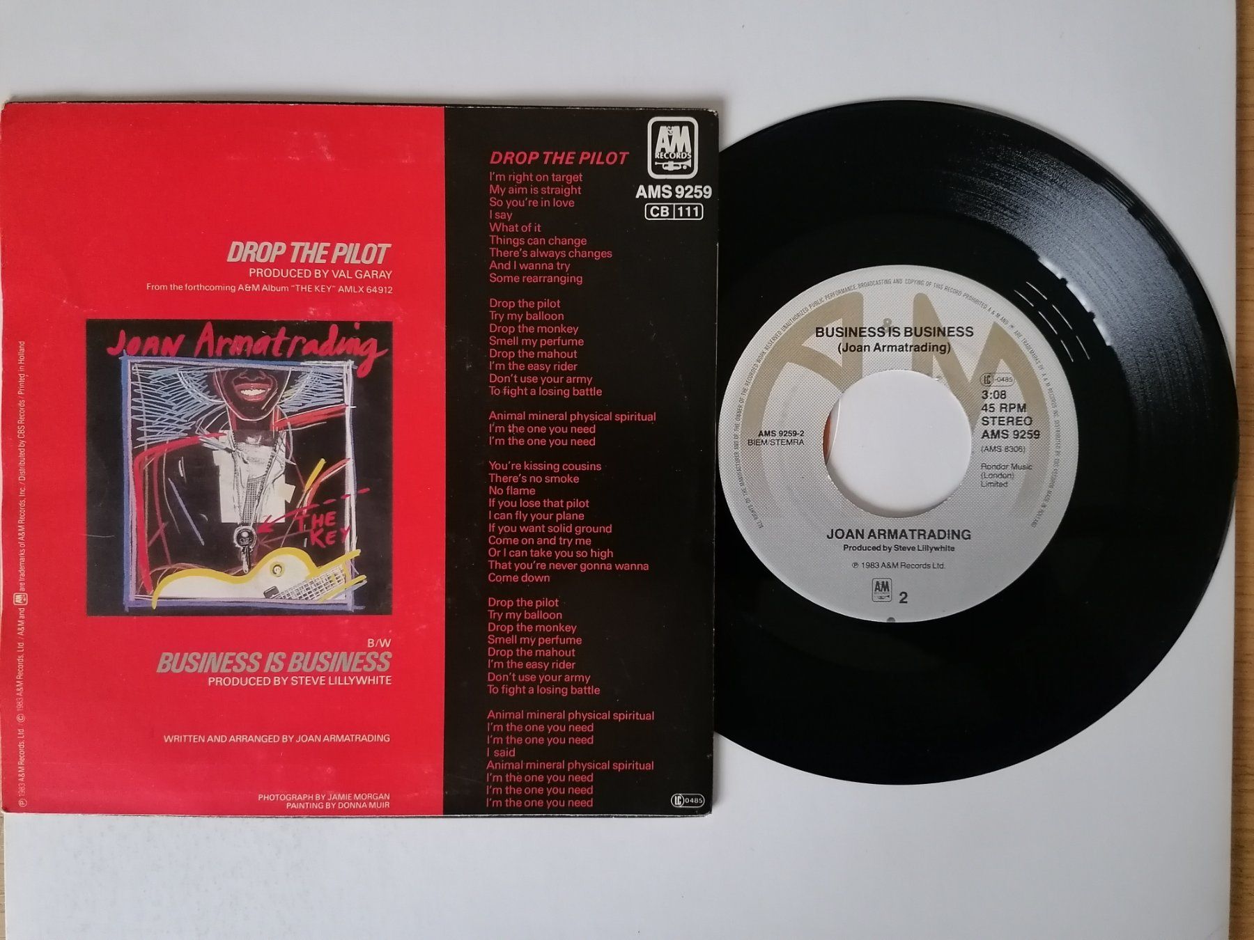 Dischi in vinile: Joan Armatrading - Drop The Pilot 7" Single – Usato da Beinwil am See venduto da Funkthesizer 1