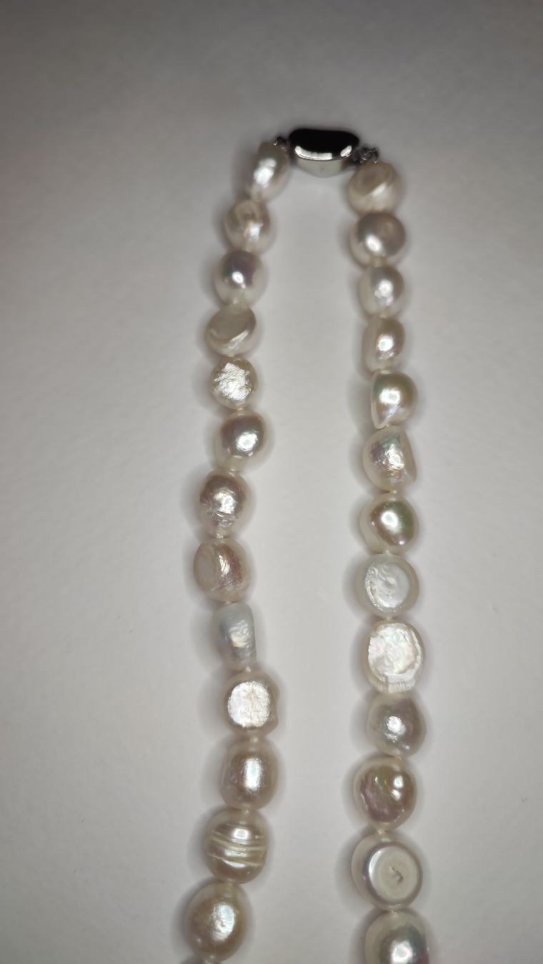 Catenine: Perlenkette echte Perlen 34cm 9-10cm – Nuovo e nell'imballaggio originale da Gstaad venduto da Kunst1996 2