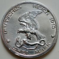 Deutsches  Kaiserreich Silbermünze 2 Mark, 1913
