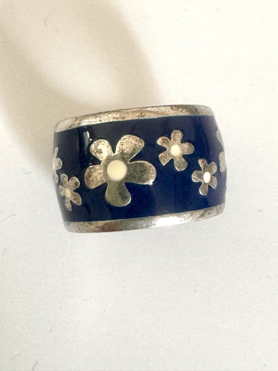 Anelli: Wkruk silver enamel ring – Nuovo (secondo la descrizione) da Bertschikon Gossau venduto da CarmenSir
