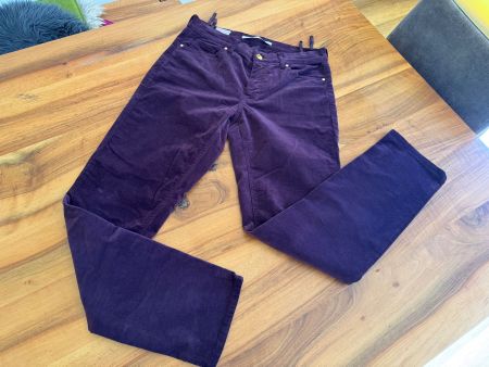 Damen Hose Raffaello Rossi lila Samthose Gr 36 NWT