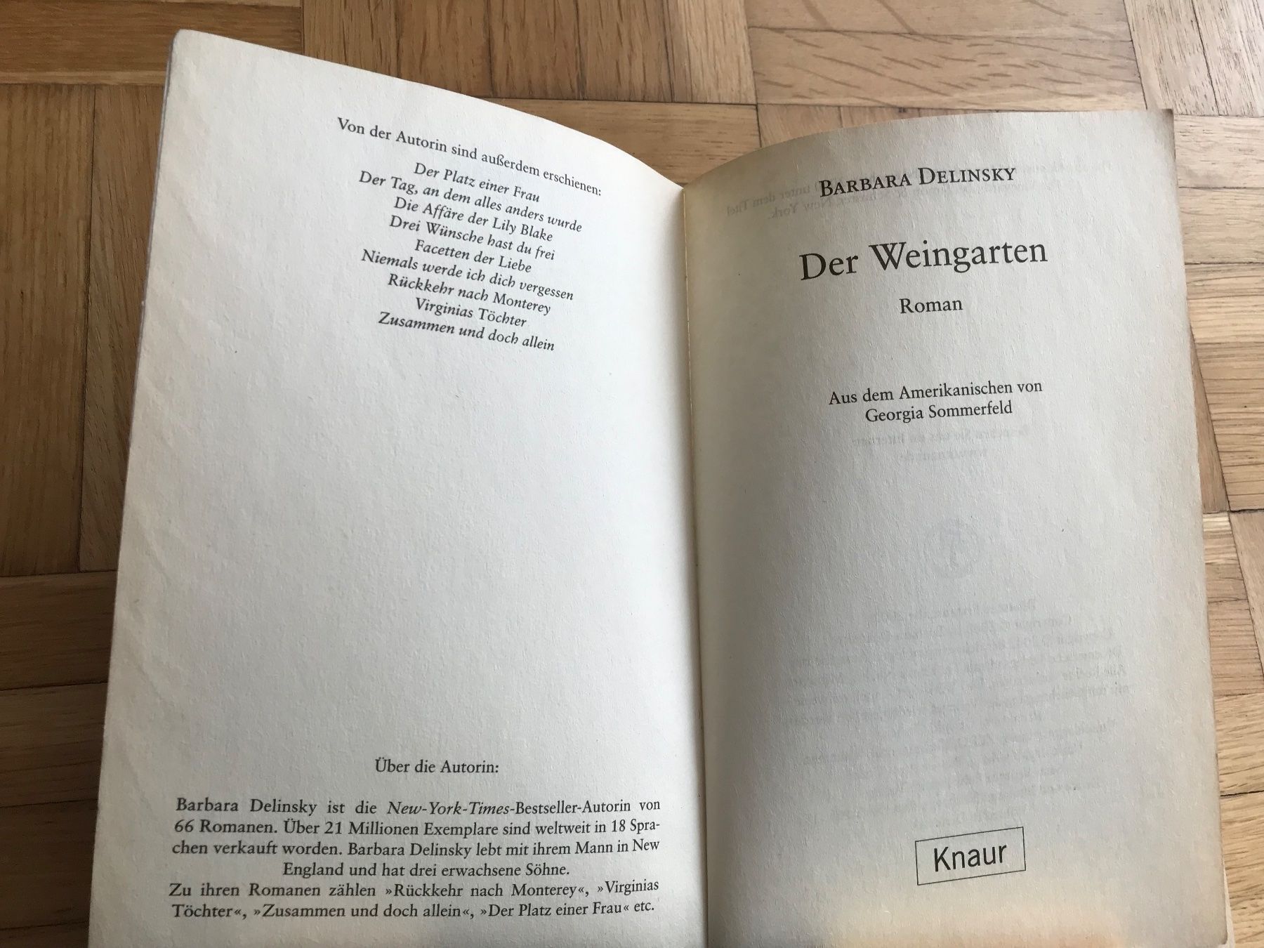 Bücher: Barbara Delinsky - Der Weingarten / Porto 3.40 – Gebraucht aus Emmenbrücke von Hathor123 5