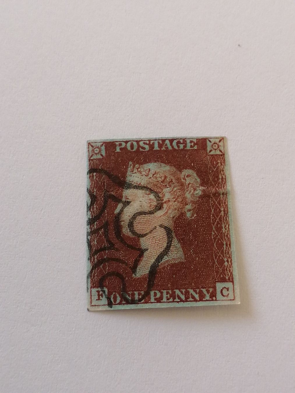Alle Briefmarken: One Penny Red 1841  – Gebraucht aus Happerswil von tschergi