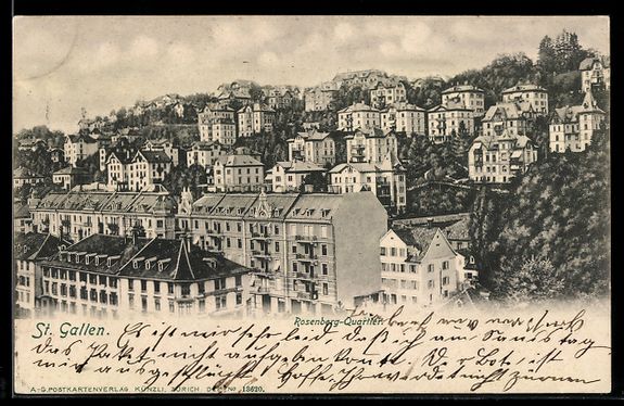 Cartes postales: AK St. Gallen, Rosenberg-Quartier – D'occasion à Berlin par bartko-reher