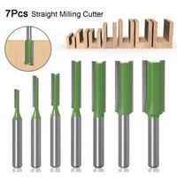 7Stück Set Nutfräser 6mm Schaft Ober Nuten Holz Fräser