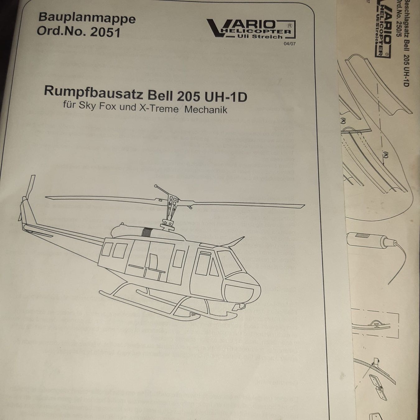 Modellismo RC: Rumpfbausatz Bell 205 UH-1D – Nuovo (secondo la descrizione) da Grünen venduto da Joggi161 1