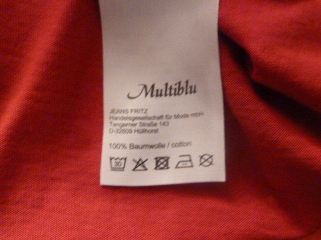 T-shirt: Shirt von Multiblu, Gr. 42, rot – Usato da Nunningen venduto da Fashion-Ave51 2