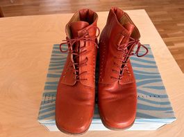 Vabene Schnürer orange-braunes Leder Schuhatelier Zürich 41