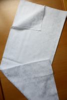 Restenstoff weiss in weiss mit Karo-Muster - 37 x 62 cm