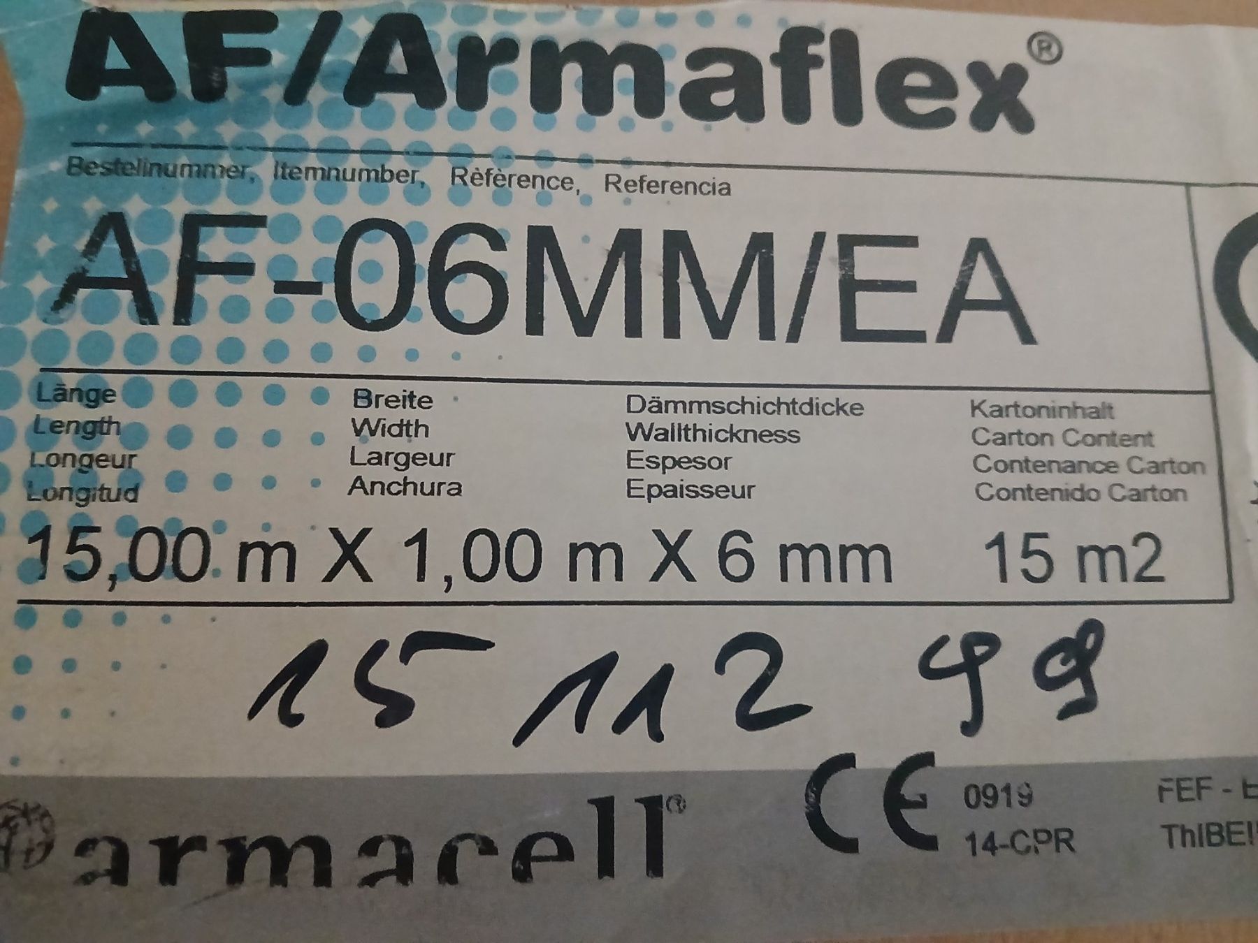 Materiale di riempimento: Armaflex 6mm selbstklebend – Nuovo (secondo la descrizione) da Epauvillers venduto da Cello1966