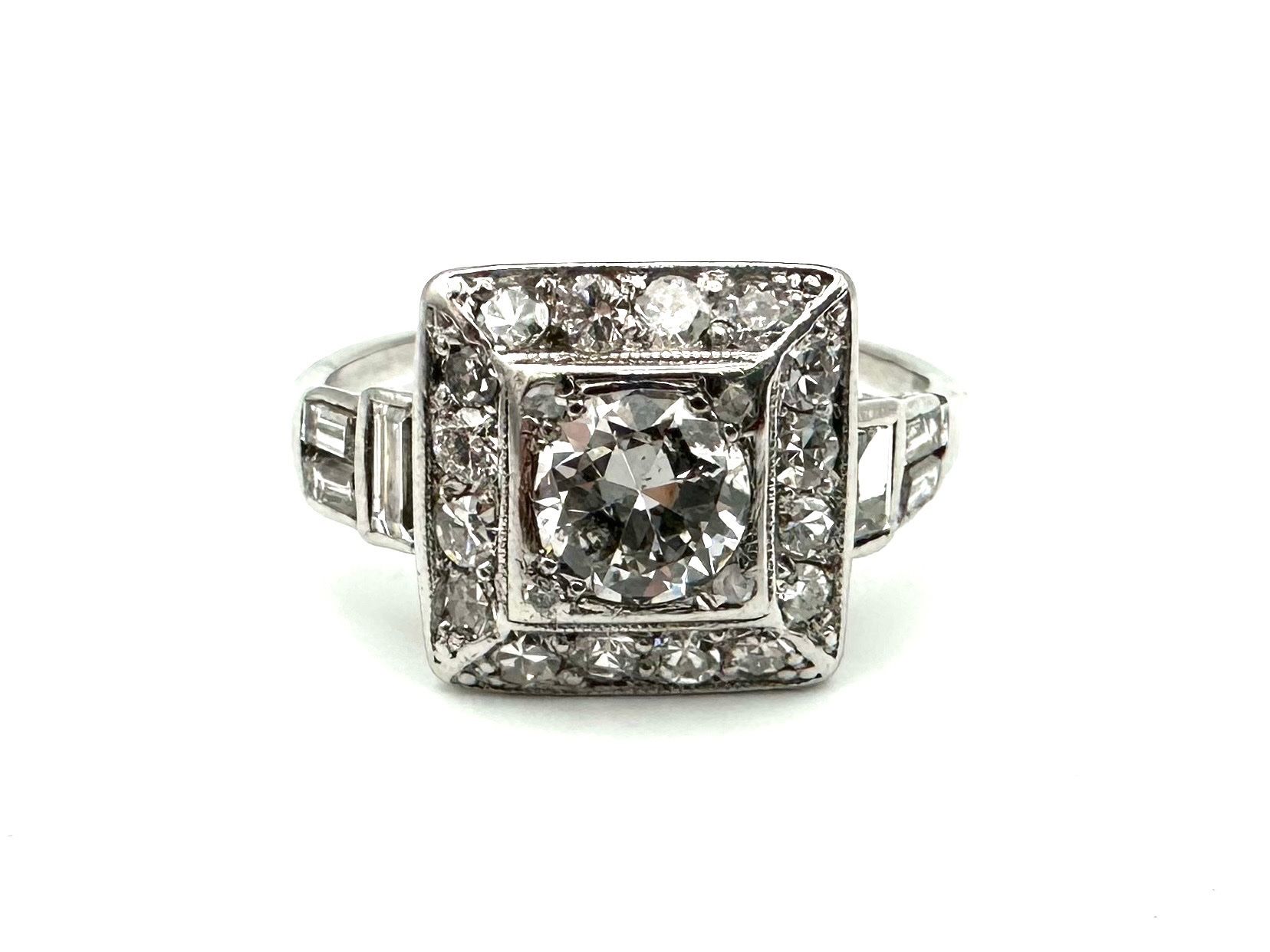 Anelli: Bague Art-Déco platine et diamants – Usato da Renens VD venduto da Diademe.sarl 4