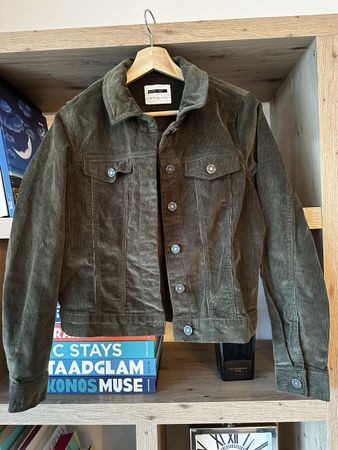 Veste en velour côtelé vert S