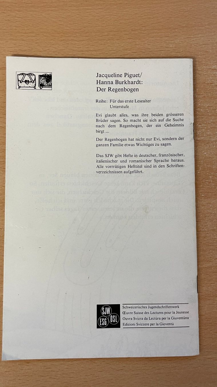 Libri: Der Regenbogen - SJW 1606 - 1982 – Usato da Glattfelden venduto da cybermaxx 1