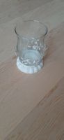 Teelicht / Windlicht aus Glas mit Metallständer