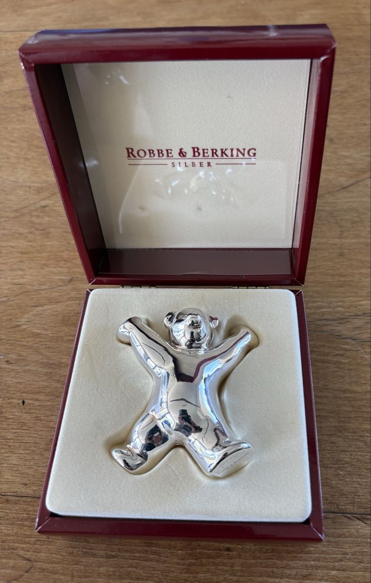 Statuette: Robbe & Berking Bär - versilbert - originalverpackt – Nuovo (secondo la descrizione) da Münsingen venduto da Rehtre