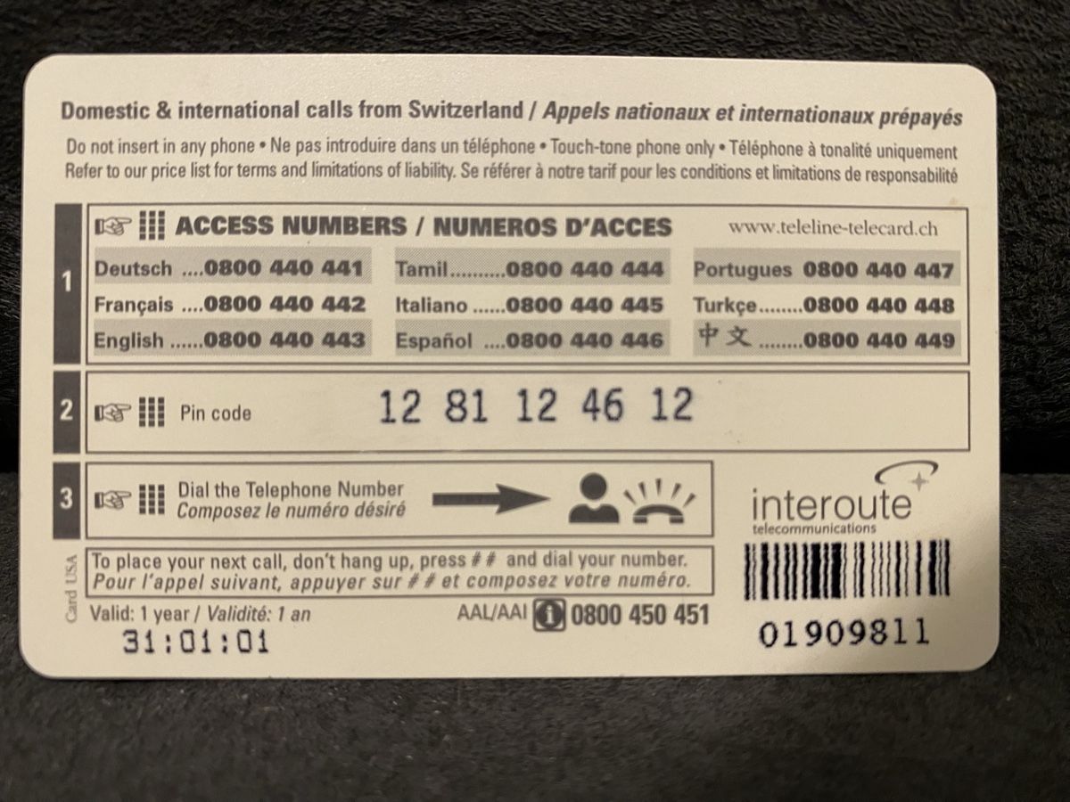 Telefon- & Taxkarten: Teleline – Gebraucht aus Lausanne von babacard10 1