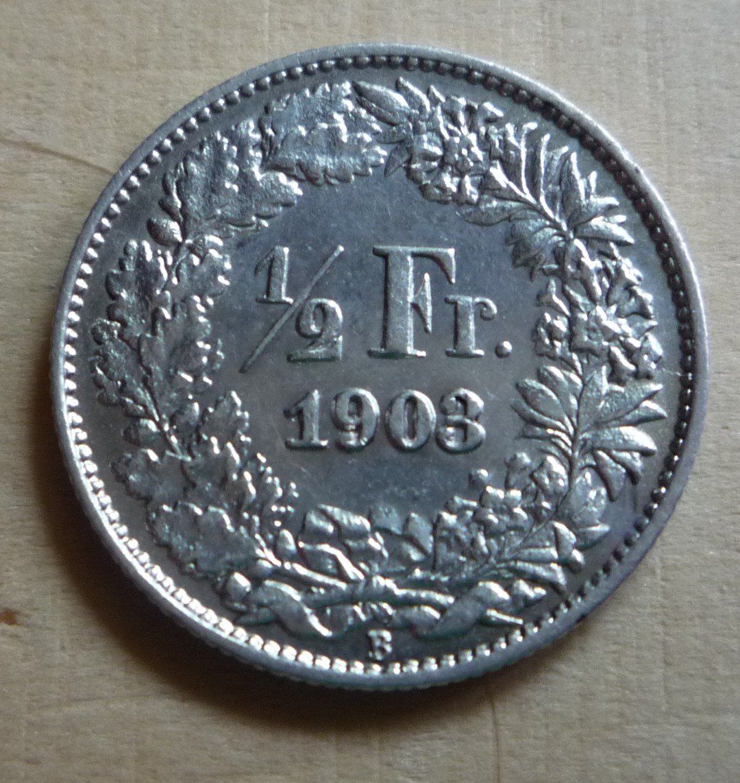 Tutti le monete: 1/2 Franken 1903, stgl, Kat. CHF 350.-- – Usato da Rieden SG venduto da Sammelfreund